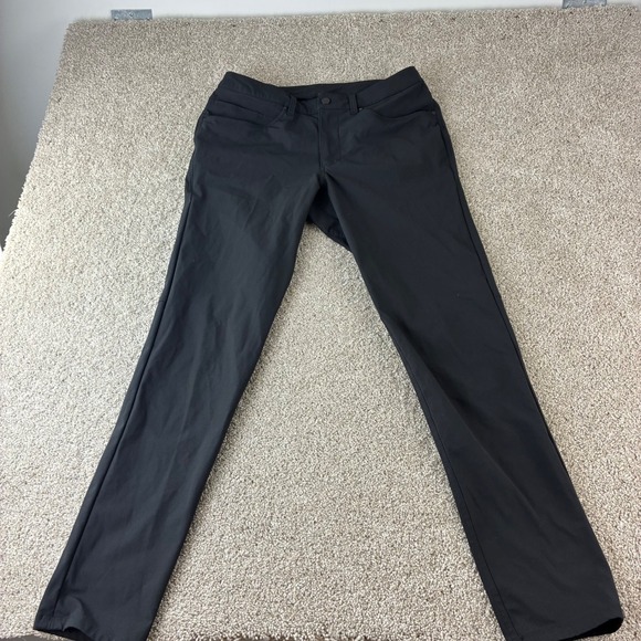 Lululemon Pants Mens Commuter ABC Slim Fit Tech Four Way Stretch Black 32x30 - Picture 1 of 8